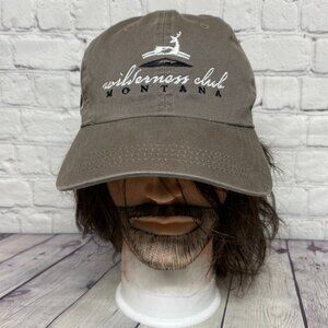 Dad Hat Cap Strap Back Gray Montana Wilderness Club Sir Nick Faldo Invitational